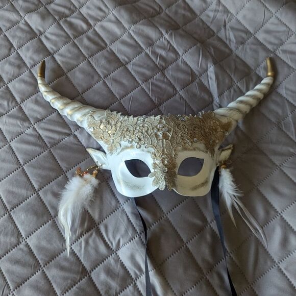 Hand Crafted Accessories - Handmade Bull Masquerade Italian Style Mask